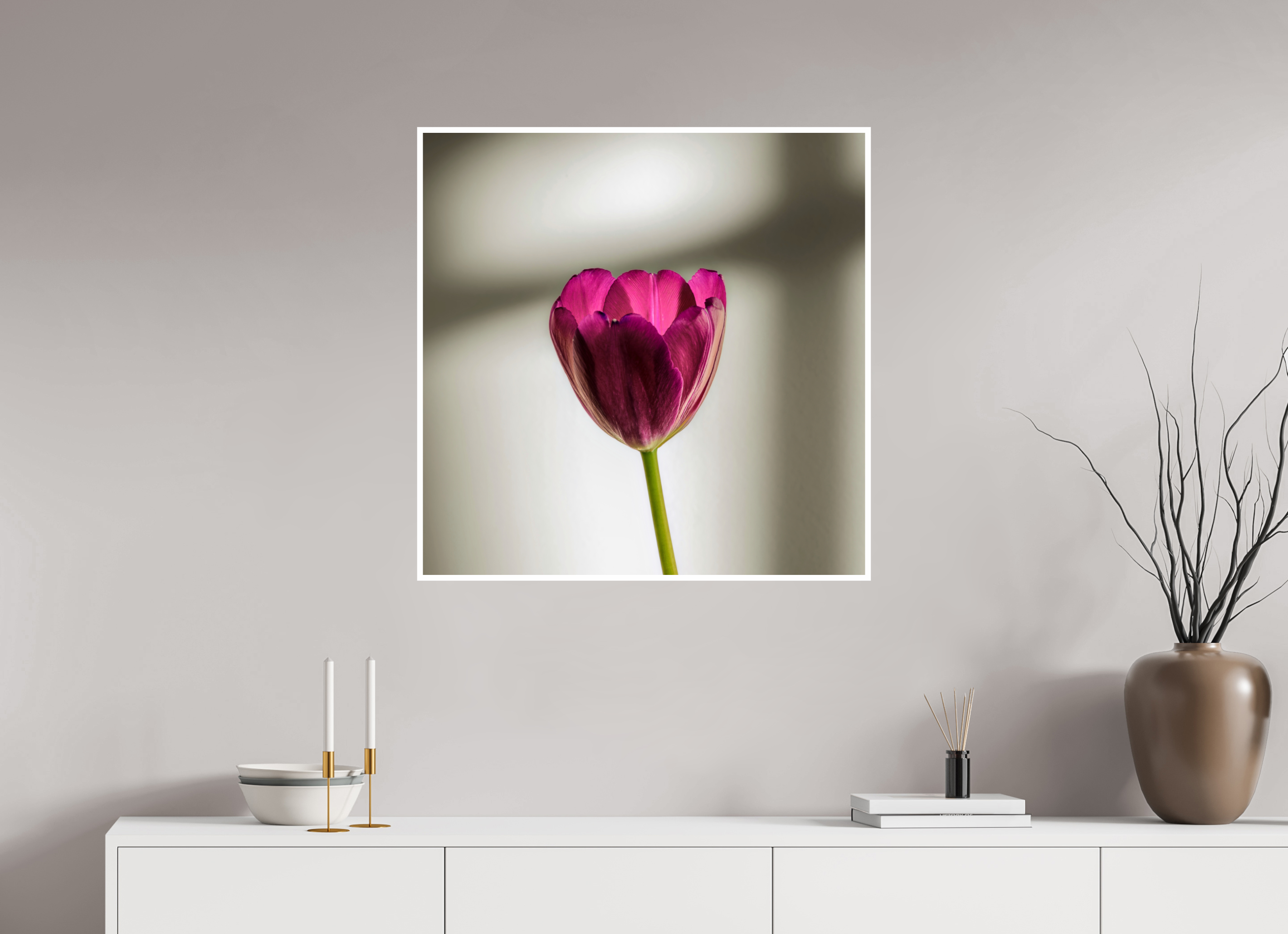 30 x 30″, Canson Baryta Prestige II with .4" white border Tulip