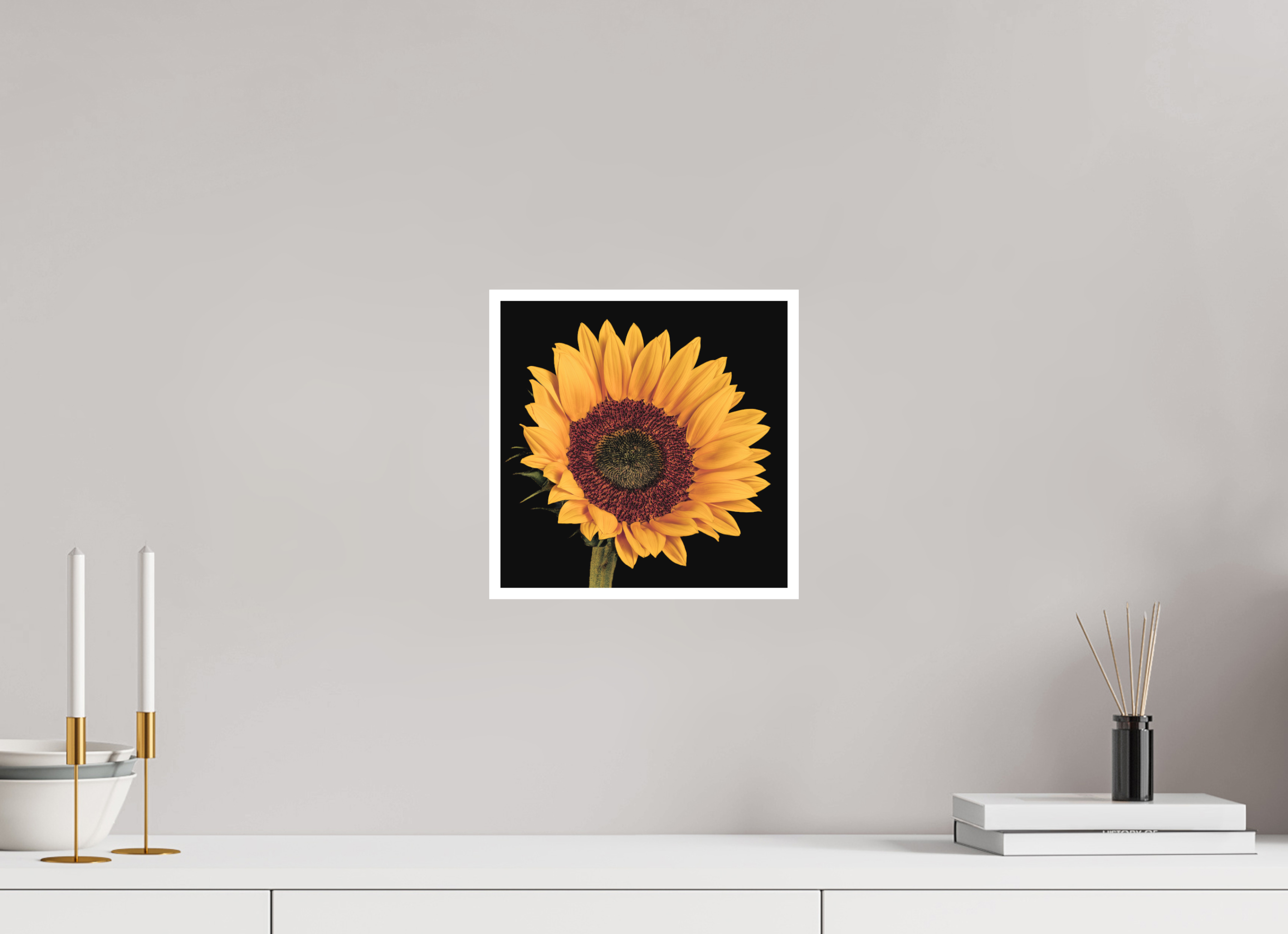 10 x 10″, Canson Photographique II with .4" white border Sunflower