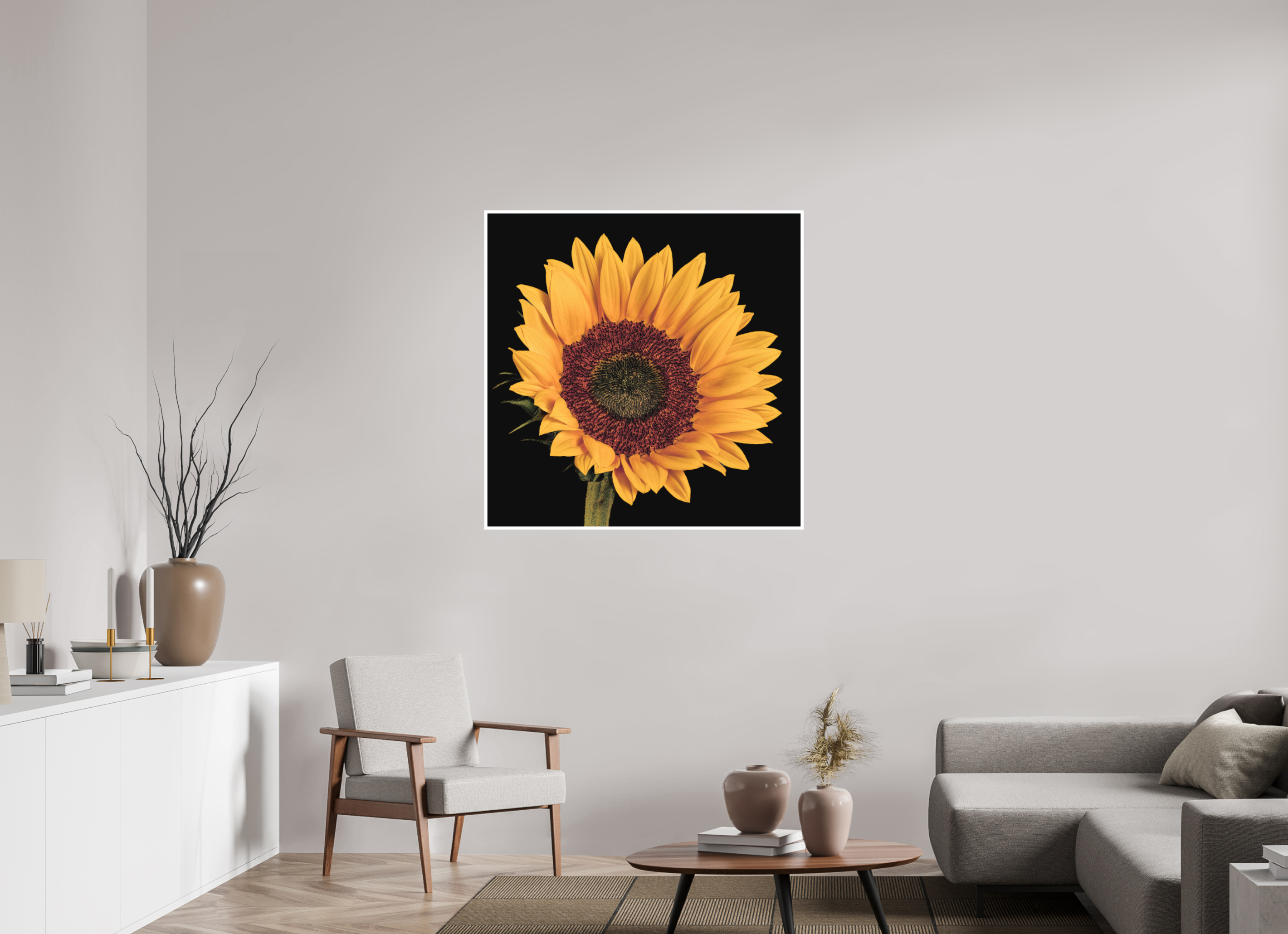 40 x 40″, Canson Photographique II with .4" white border Sunflower