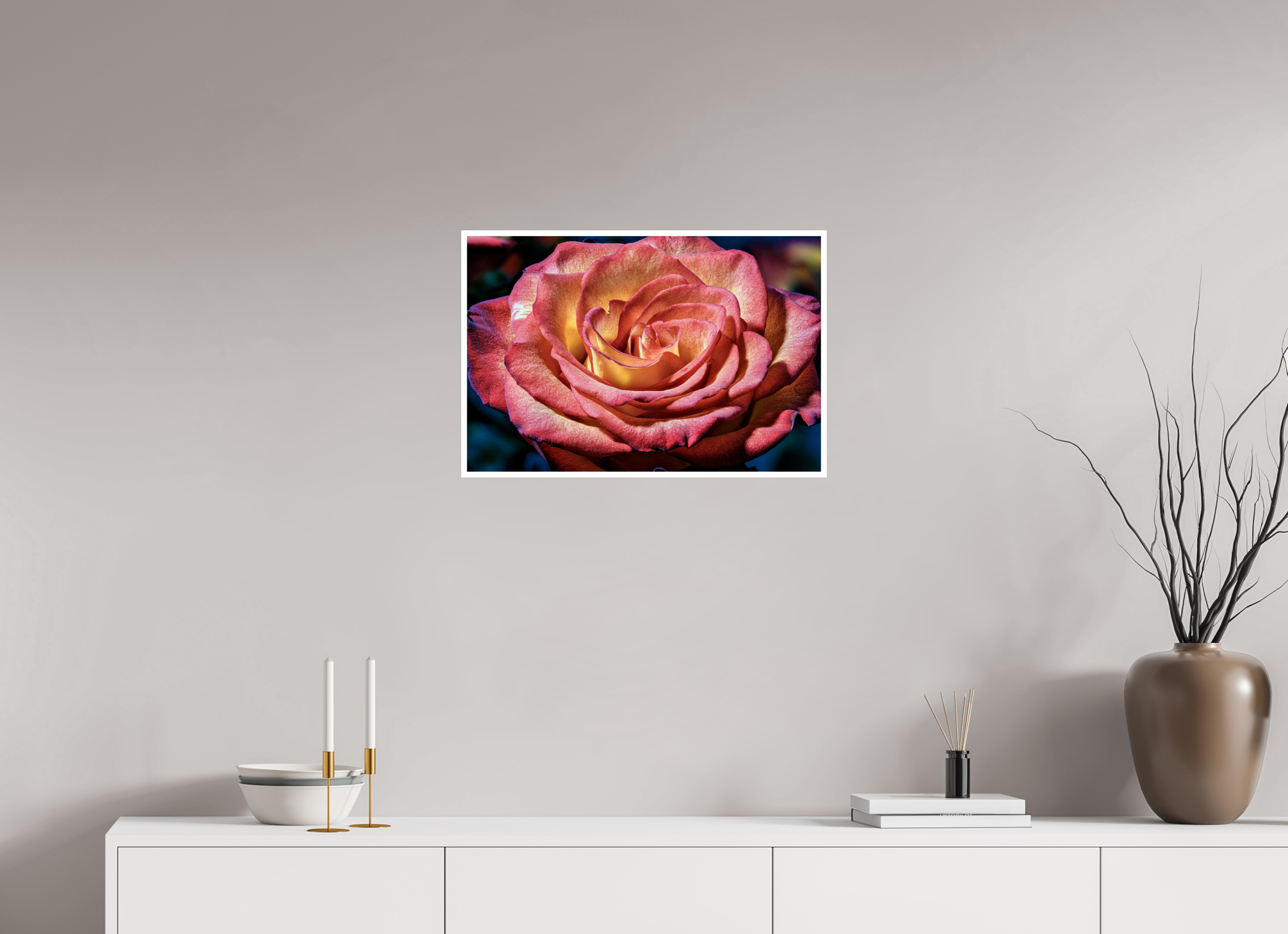 24 x 16″, Canson Baryta Prestige II with .4" white border Autumn Rose