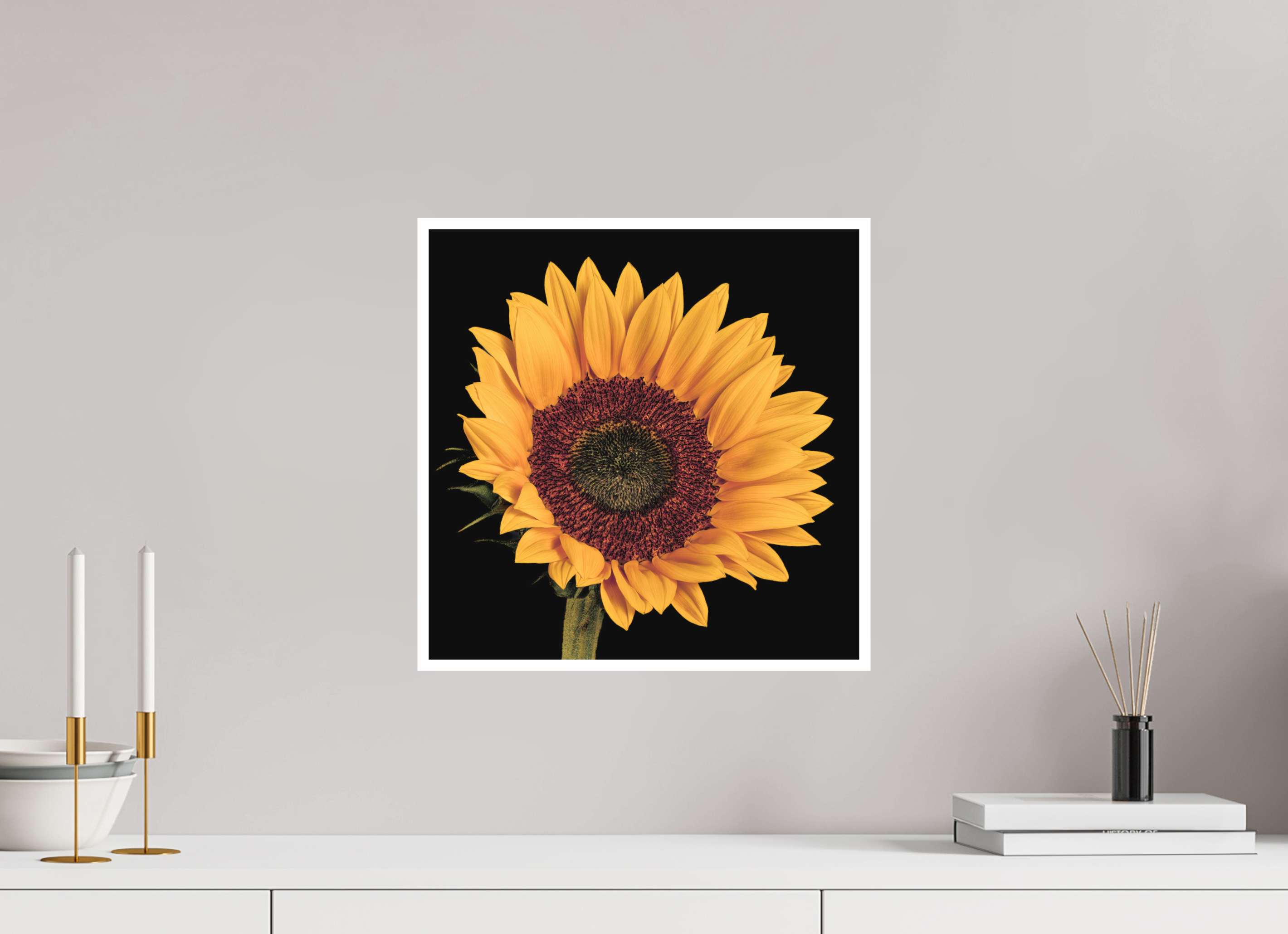 15 x 15″, Canson Photographique II with .4" white border Sunflower