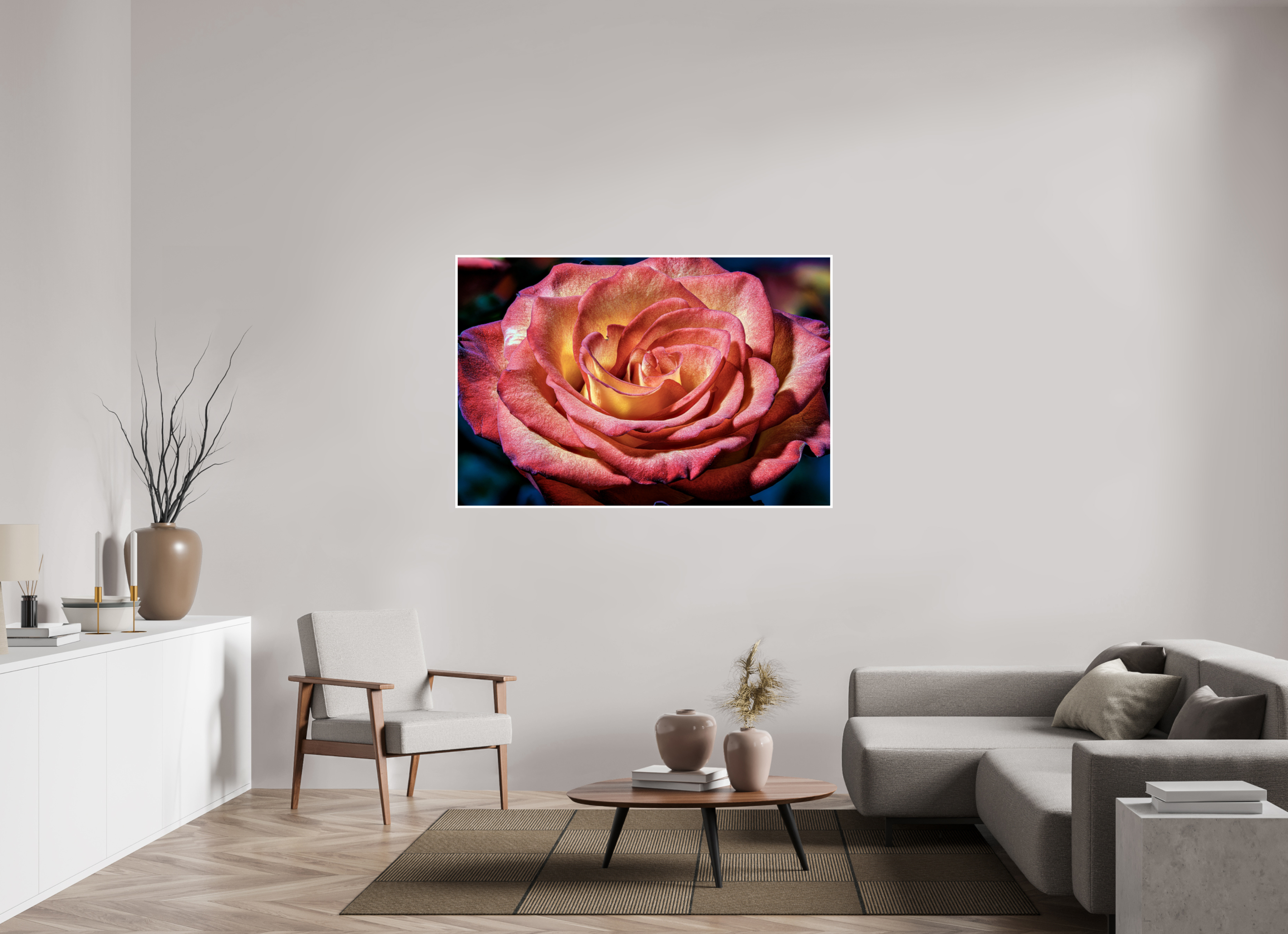 60 x 40″, Canson Baryta Prestige II with .4" white border Autumn Rose