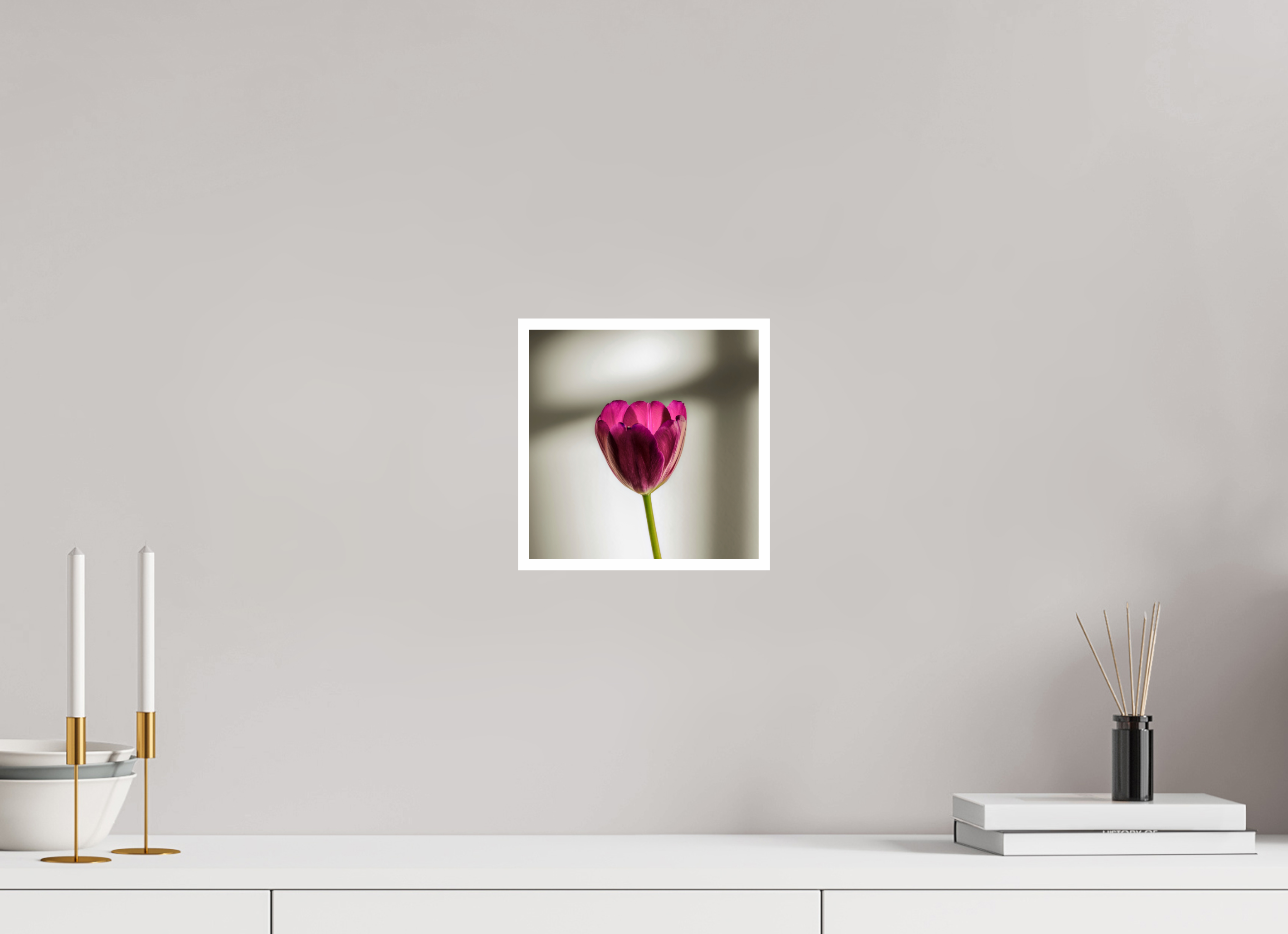 8 x 8″, Canson Baryta Prestige II with .4" white border Tulip