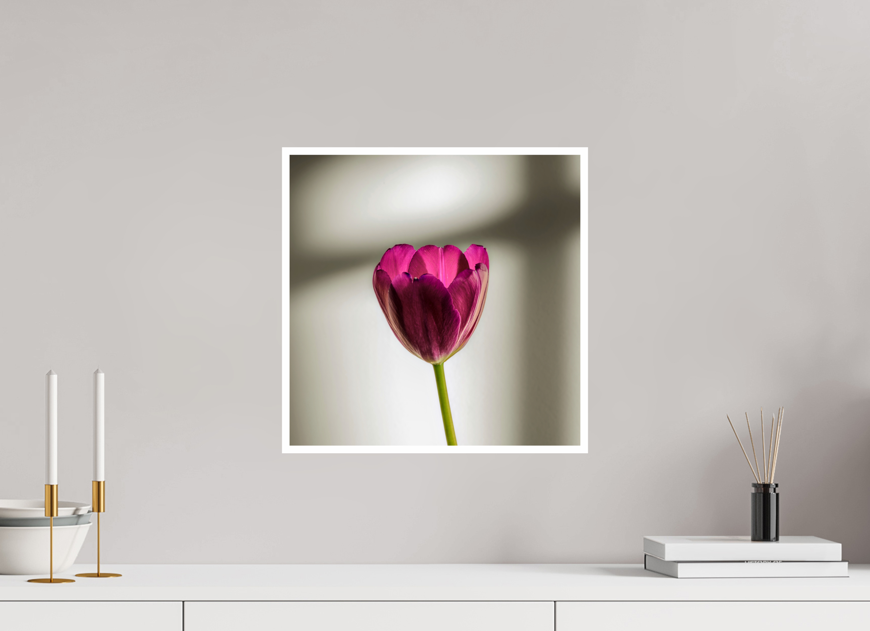 15 x 15″, Canson Baryta Prestige II with .4" white border Tulip